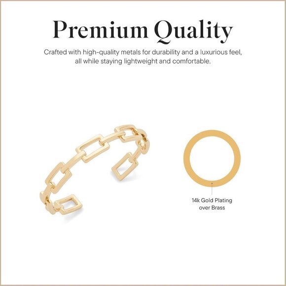 ✨ Rocksbox Huxley Cuff Bracelet Women Gold Adjustable Premium Quality Jewelry - Picture 3 of 5